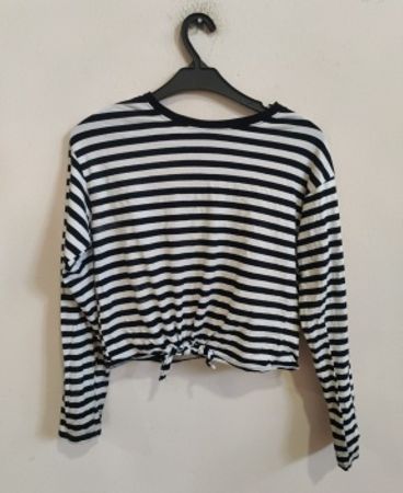 H&M Organic Cotton Striped Long Sleeve Top