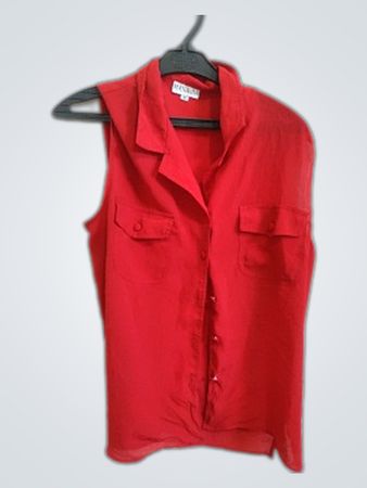 Max Mara Red Sleeveless Blouse
