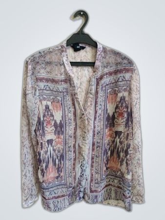 H&M Printed Sheer Blouse