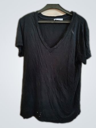 ZARA Black V-Neck T-Shirt