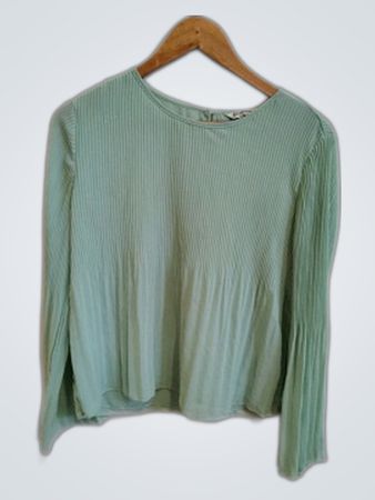Stradivarius Green Long-Sleeve Top