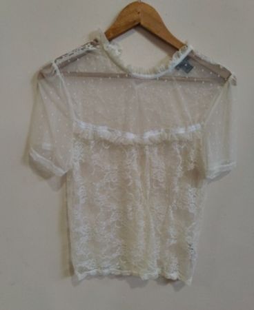 New Look White Lace Blouse