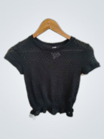 Bershka Black Cropped Top