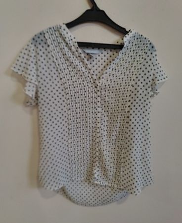 Wecenfoplus White Polka Dot Blouse