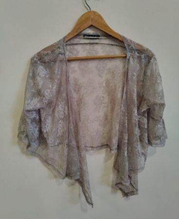 Atmosphere Gray Lace Shawl