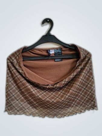 Brown Plaid Scarf