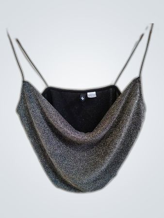 Gray Glitter Top