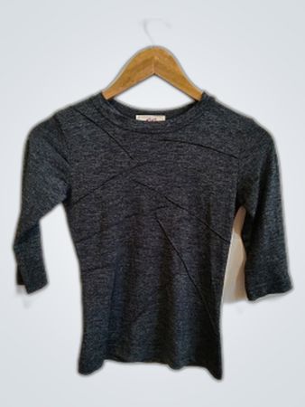 C&C Fashion Paris Gray 3/4 Sleeve Shirt