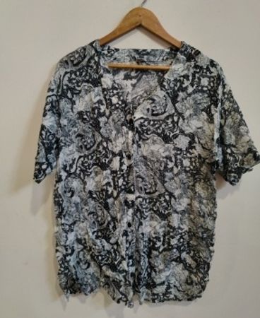 Black and White Paisley Shirt