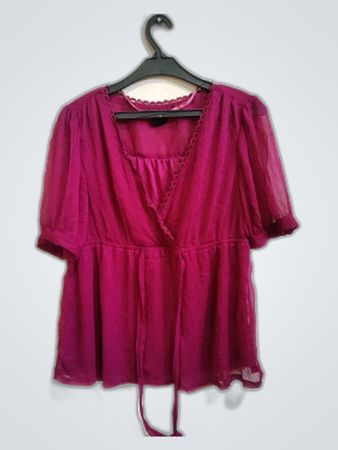 H&M Magenta Wrap Blouse