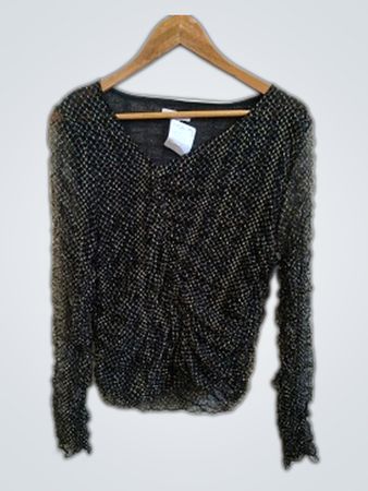 Topshop Black Sparkle Top