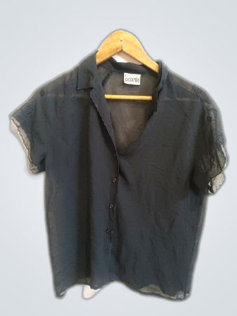 Lecomte Black Sheer Blouse