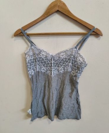 Gray Lace Trim Camisole