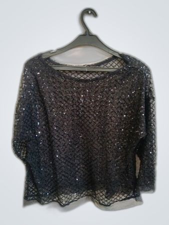 Black Sequined Top