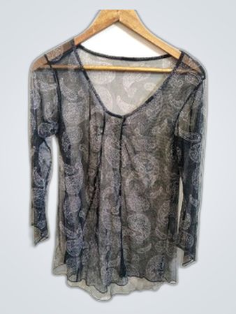 Sheer Black Lace Blouse