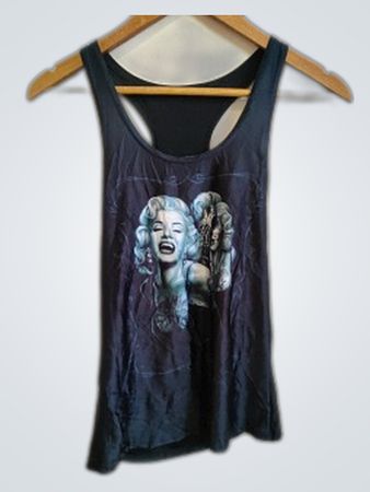 Black Marilyn Monroe Tank Top