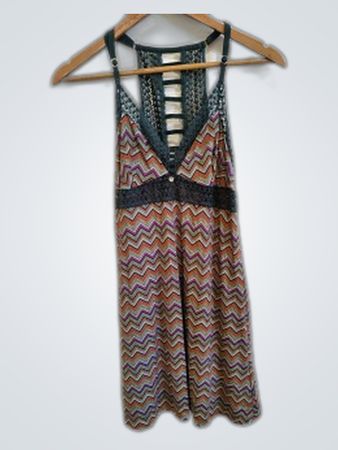 Multicolored Chevron Dress