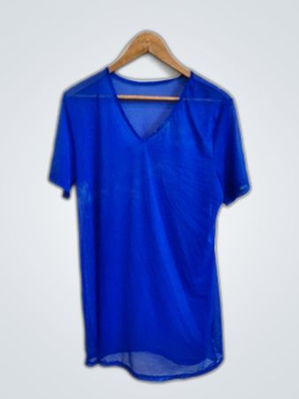 Boux Avenue Blue Sheer Top