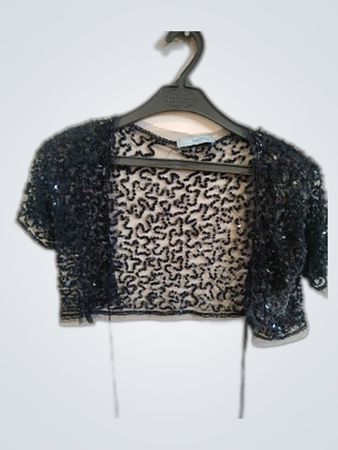 red herring black sequined top