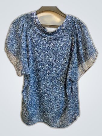 Breal Blue Floral Blouse