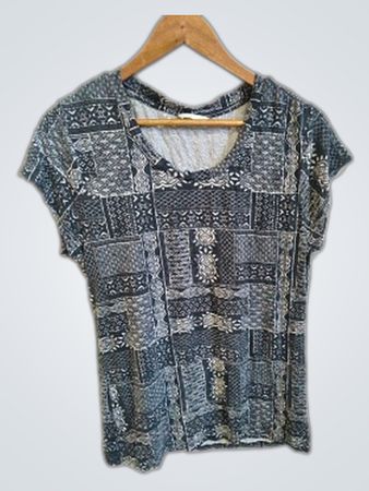 Blue Patterned T-Shirt