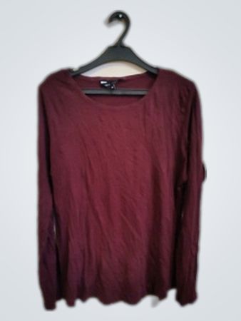 New Look Maroon Long-Sleeve Top