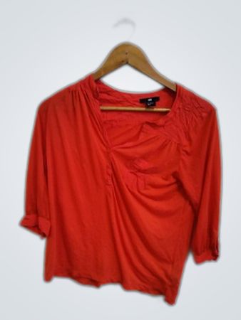 H&M Red Wrap Top