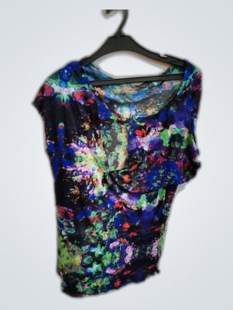 H&M Abstract Print Sleeveless Blouse