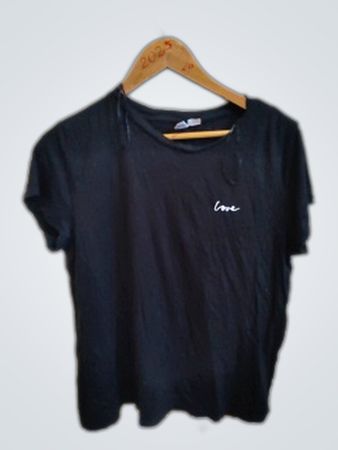 Divided Black Love Embroidered T-Shirt