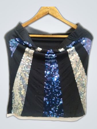 Sequined Black Top