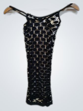 Black Crochet Dress
