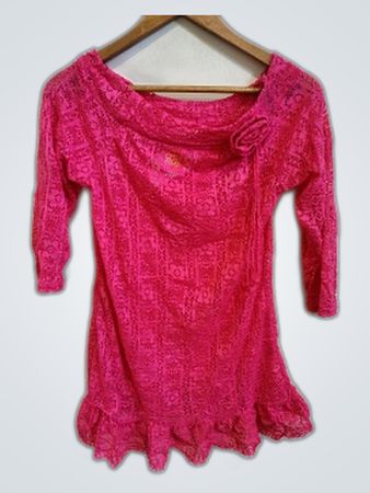 Jus D'Orange Pink Lace Top