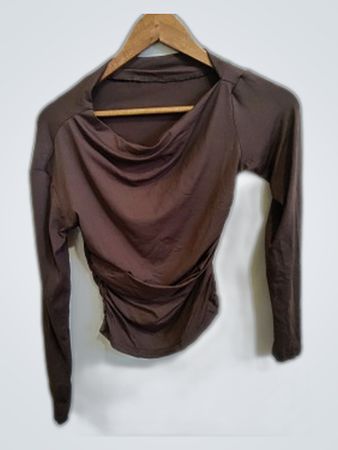 Brown Long-Sleeve Top