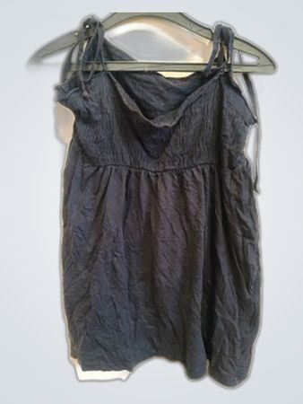Black Tie-Up Sleeveless Top