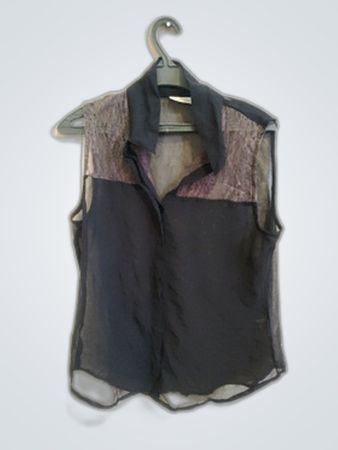 B.YOUNG Sleeveless Sheer Blouse