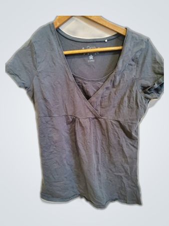 Gina Mama Gray Wrap Top
