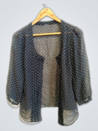 Black Polka Dot Sheer Jacket