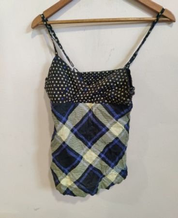 Junior Girl Black Polka Dot Top