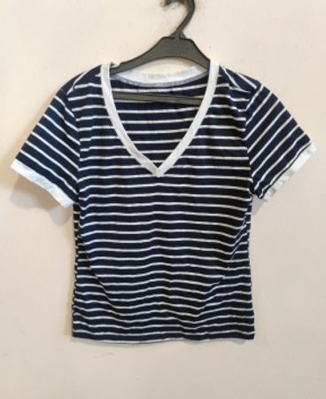 Navy and White Striped T-Shirt