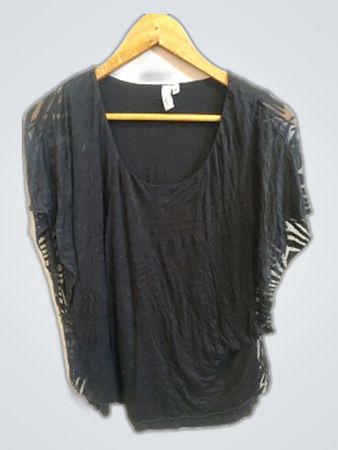 Black Sheer Top
