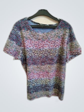 Jacqueline Rio Multicolor Sequined Top