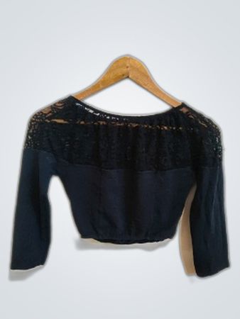 Black Lace Trimmed Top