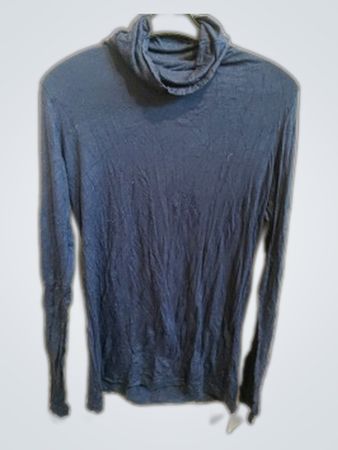 Blue Long-Sleeve Turtleneck