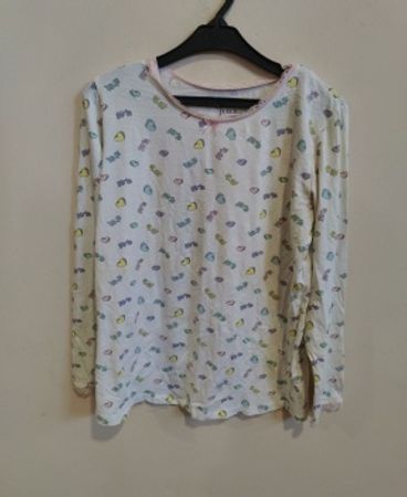 Cotton Juice Long Sleeve Heart Pattern Shirt