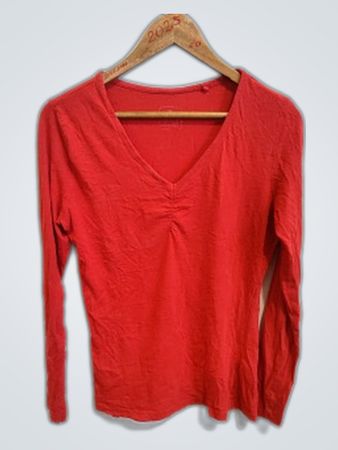 Red Long Sleeve Top