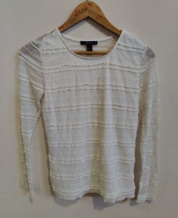 Forever 21 White Long-Sleeve Top