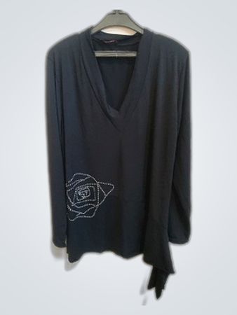 Donnesca Black Long-Sleeve Top
