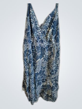 Blue and White Floral Dress