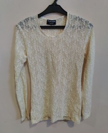 Fan-Fan by Tulipe Paris White Lace Sweater