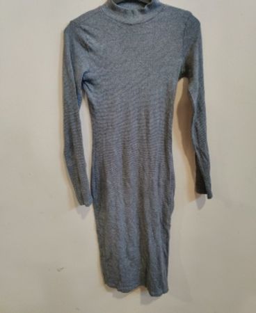 Gray Turtleneck Dress